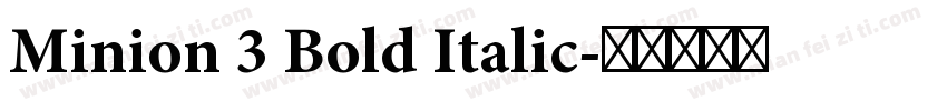 Minion 3 Bold Italic字体转换